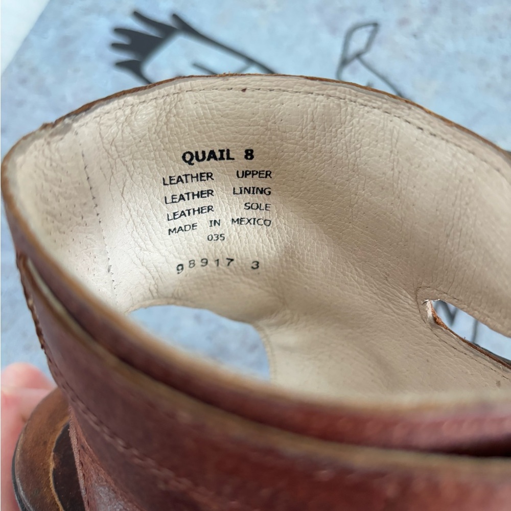 Freebird Quail Cognac Size 8 Women's Leather Buckle Sandals - Picture 7 of 7